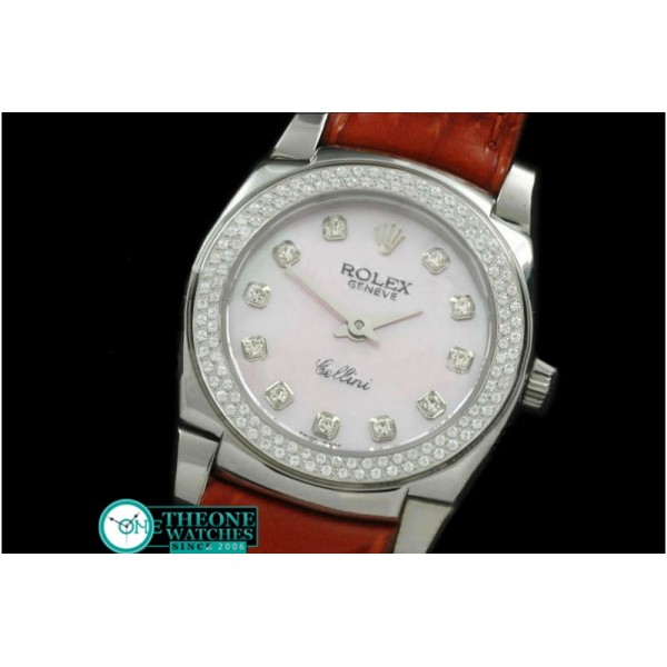 Rolex - Ladies Mini Cellini SS/LE MOP Pink Diam Swiss Qtz