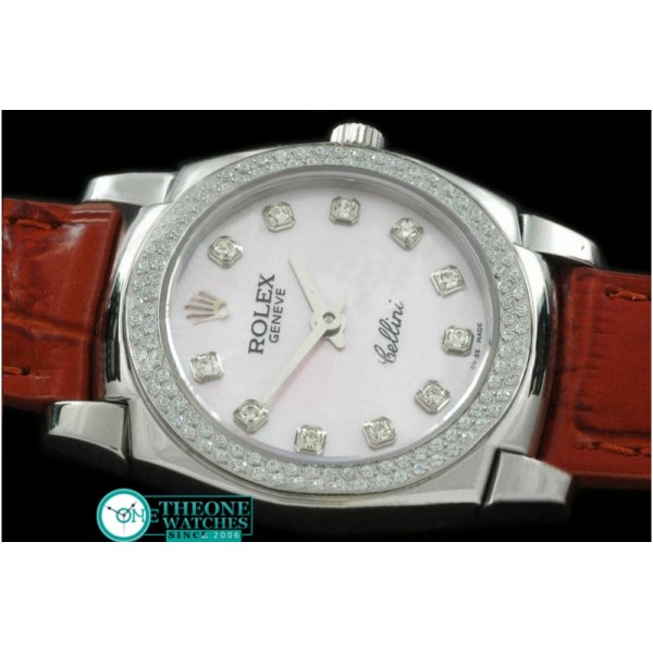 Rolex - Ladies Mini Cellini SS/LE MOP Pink Diam Swiss Qtz