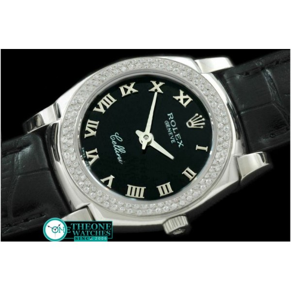 Rolex - Ladies Mini Cellini SS/LE Black Roman Swiss Qtz