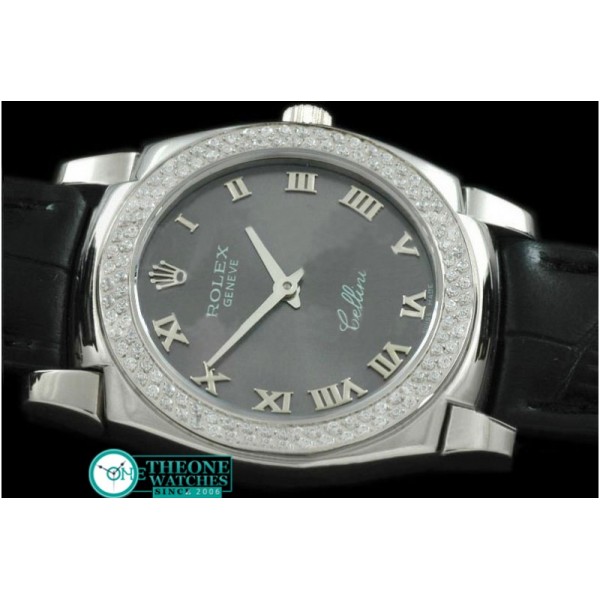 Rolex - Ladies Mini Cellini SS/LE Grey Roman Swiss Qtz