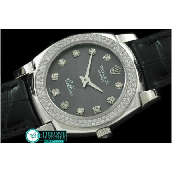 Rolex - Ladies Mini Cellini SS/LE Grey Diam Swiss Qtz