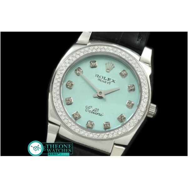 Rolex - Ladies Mini Cellini SS/LE Lilac Blue Diam Swiss Qtz