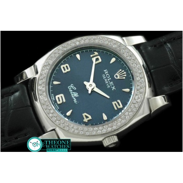 Rolex - Ladies Mini Cellini SS/LE Blue Num Swiss Qtz