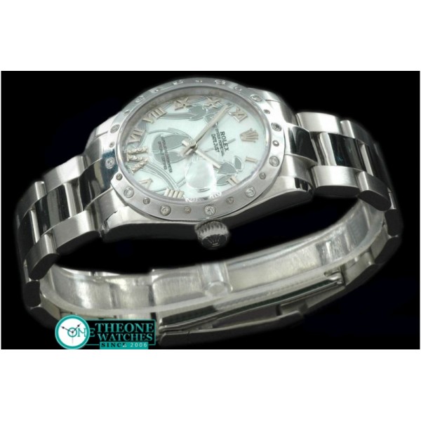 Rolex - 2011 Flora Oyster/Diam SS P-White Swiss Eta 2836-2