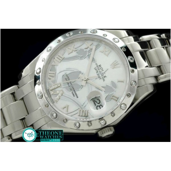 Rolex - 2011 Flora Oyster/Diam SS P-White Swiss Eta 2836-2