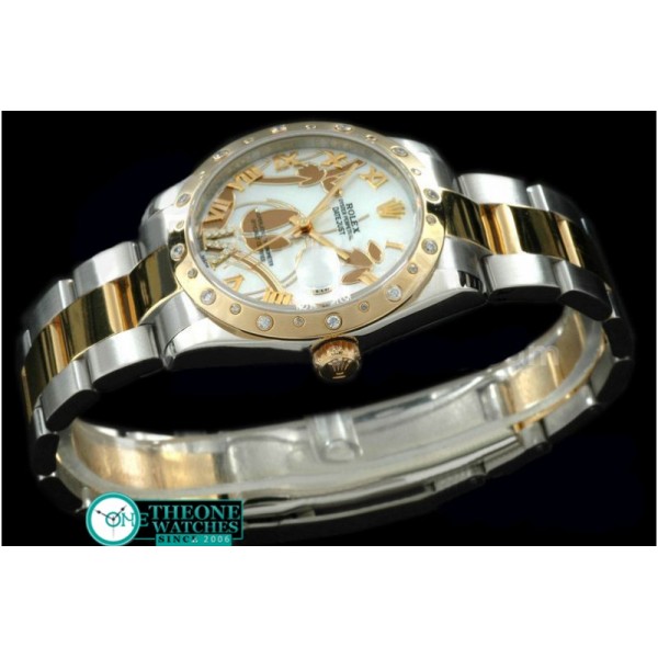 Rolex - 2011 Flora Oyster/Diam SS/YG P-White Swiss Eta 2836-2