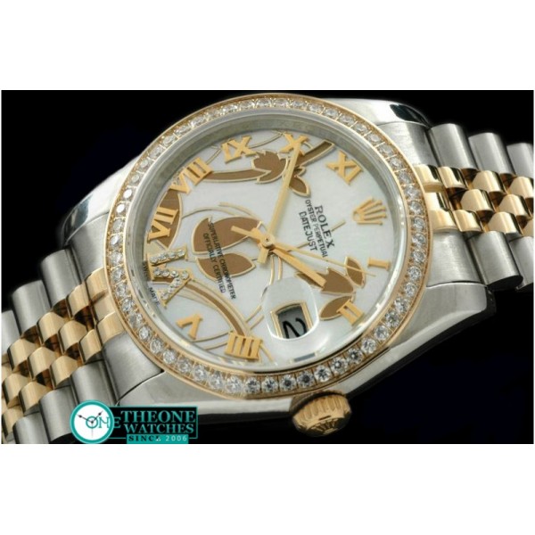 Rolex - 2011 Flora Jubilee/Diam SS/YG P-White Swiss Eta 2836-2