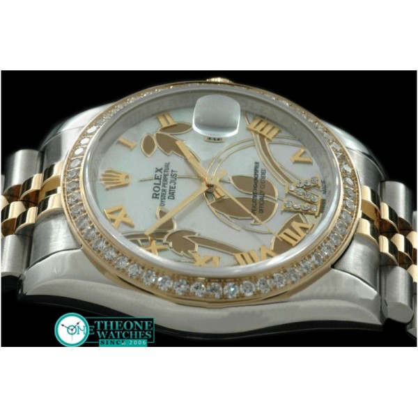 Rolex - 2011 Flora Jubilee/Diam SS/YG P-White Swiss Eta 2836-2