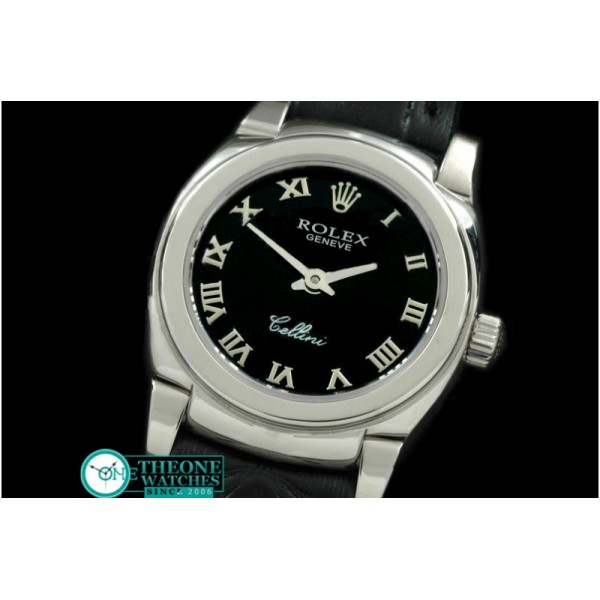 Rolex - Ladies Mini Cellini SS/LE Black Roman Swiss Qtz