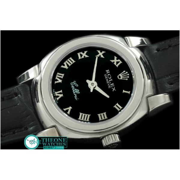 Rolex - Ladies Mini Cellini SS/LE Black Roman Swiss Qtz