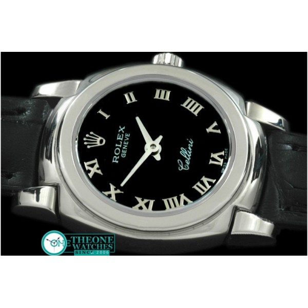 Rolex - Ladies Mini Cellini SS/LE Black Roman Swiss Qtz