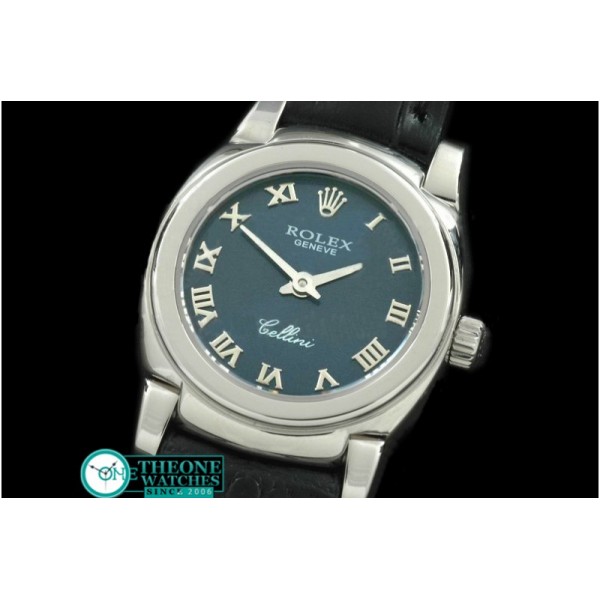 Rolex - Ladies Mini Cellini SS/LE Blue Roman Swiss Qtz