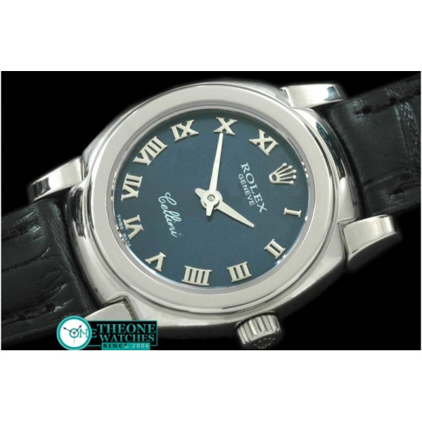 Rolex - Ladies Mini Cellini SS/LE Blue Roman Swiss Qtz