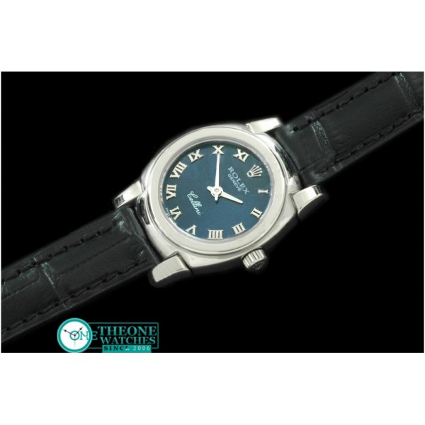 Rolex - Ladies Mini Cellini SS/LE Blue Roman Swiss Qtz