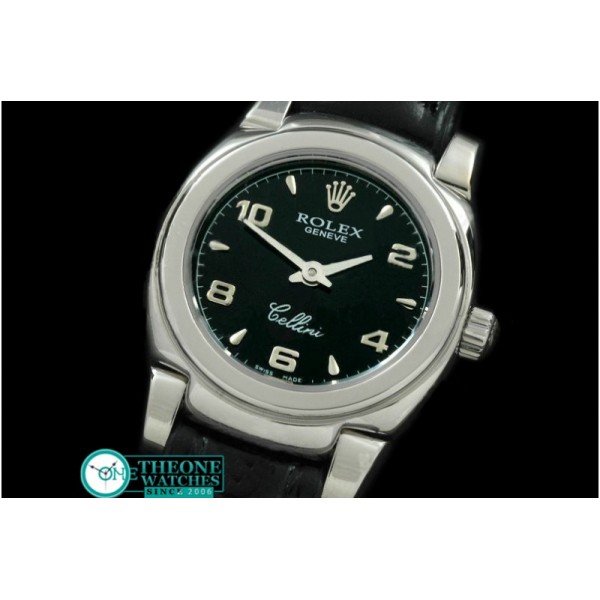 Rolex - Ladies Mini Cellini SS/LE Black Num Swiss Qtz