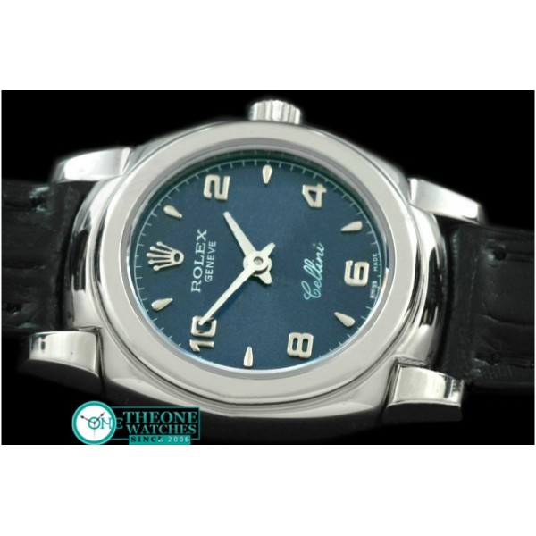 Rolex - Ladies Mini Cellini SS/LE Blue Num Swiss Qtz