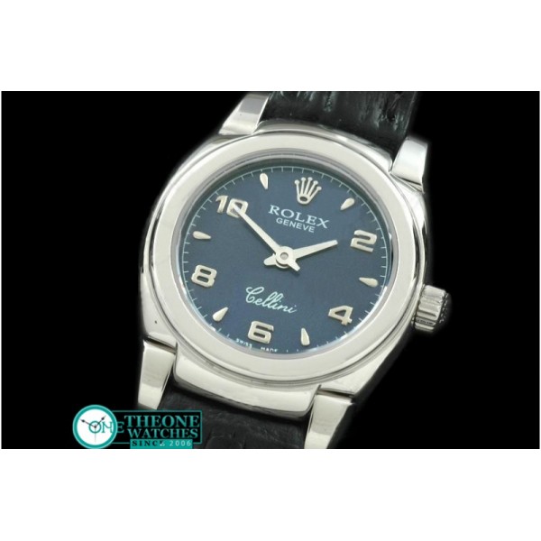 Rolex - Ladies Mini Cellini SS/LE Blue Num Swiss Qtz