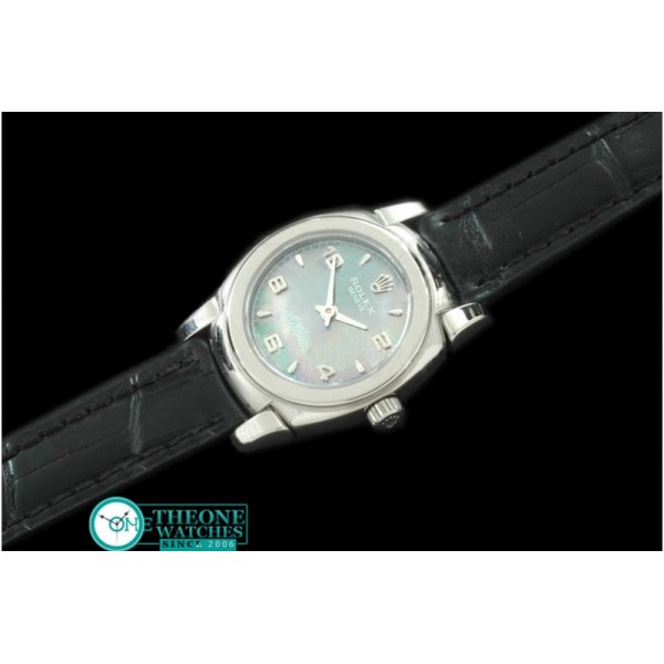 Rolex - Ladies Mini Cellini SS/LE MOP Green Num Swiss Qtz