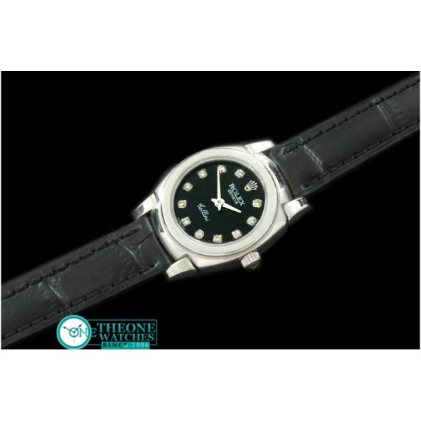 Rolex - Ladies Mini Cellini SS/LE Black Diam Swiss Qtz