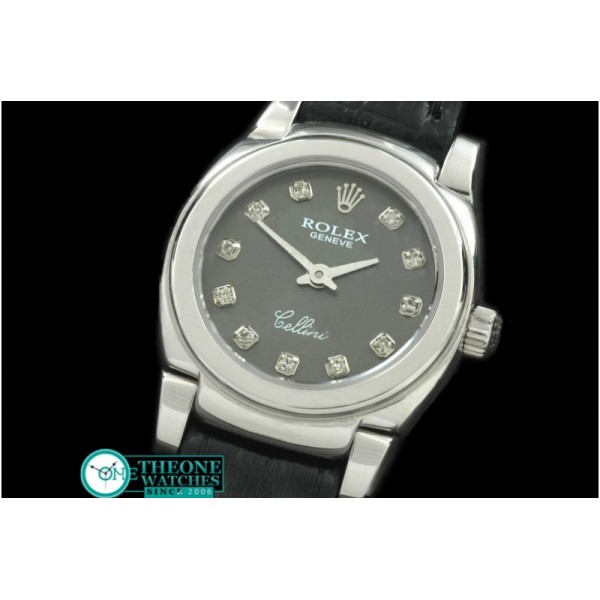 Rolex - Ladies Mini Cellini SS/LE Grey Diam Swiss Qtz