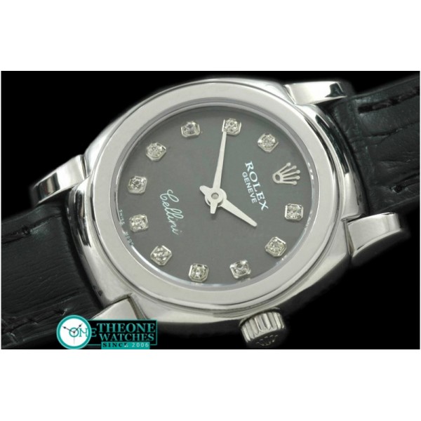 Rolex - Ladies Mini Cellini SS/LE Grey Diam Swiss Qtz