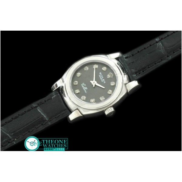 Rolex - Ladies Mini Cellini SS/LE Grey Diam Swiss Qtz