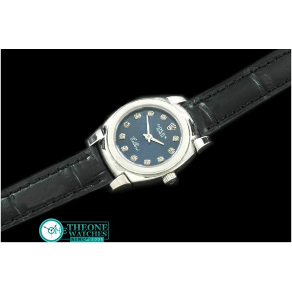 Rolex - Ladies Mini Cellini SS/LE Blue Diam Swiss Qtz