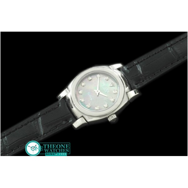 Rolex - Ladies Mini Cellini SS/LE MOP Green Diam Swiss Qtz