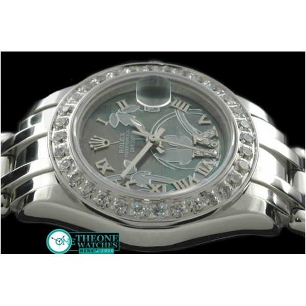 Rolex - 2011 Flora Diam SS M-Green Swiss Eta 2671-2