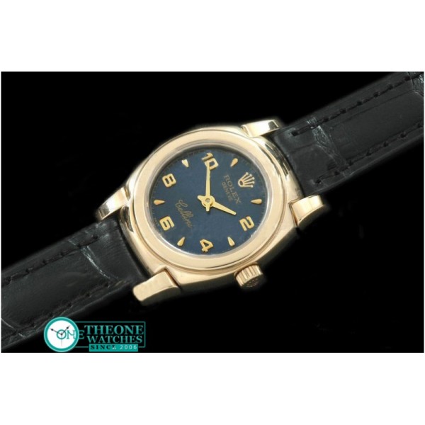 Rolex - Ladies Mini Cellini YG/LE Blue Num Swiss Qtz