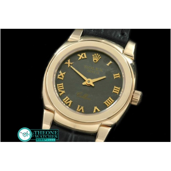 Rolex - Ladies Mini Cellini YG/LE Grey Roman Swiss Qtz