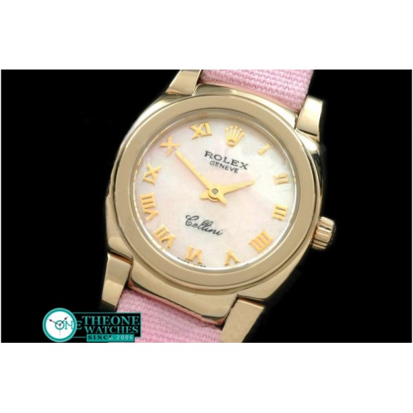 Rolex - Ladies Mini Cellini YG/LE MOP Pink Roman Swiss Qtz