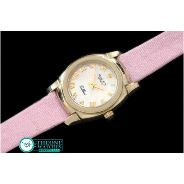 Rolex - Ladies Mini Cellini YG/LE MOP Pink Roman Swiss Qtz