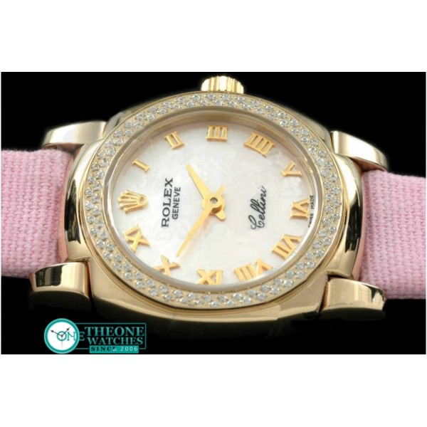 Rolex - Ladies Mini Cellini YG/LE MOP Pink Roman Swiss Qtz