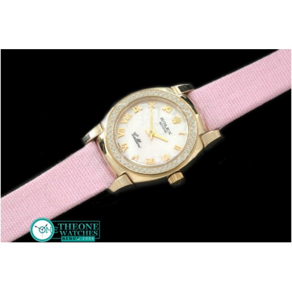 Rolex - Ladies Mini Cellini YG/LE MOP Pink Roman Swiss Qtz