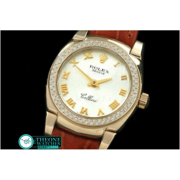 Rolex - Ladies Mini Cellini YG/LE Silver Roman Swiss Qtz