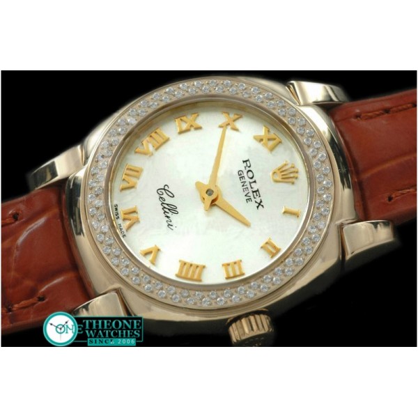 Rolex - Ladies Mini Cellini YG/LE Silver Roman Swiss Qtz