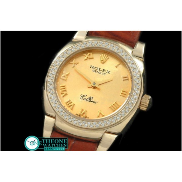 Rolex - Ladies Mini Cellini YG/LE Gold Roman Swiss Qtz