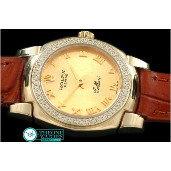 Rolex - Ladies Mini Cellini YG/LE Gold Roman Swiss Qtz