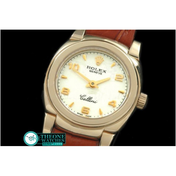 Rolex - Ladies Mini Cellini YG/LE White Num Swiss Qtz