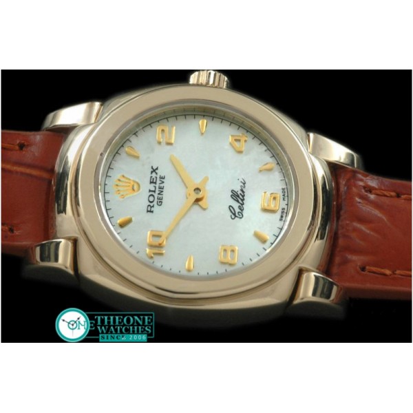 Rolex - Ladies Mini Cellini YG/LE MOP White Num Swiss Qtz