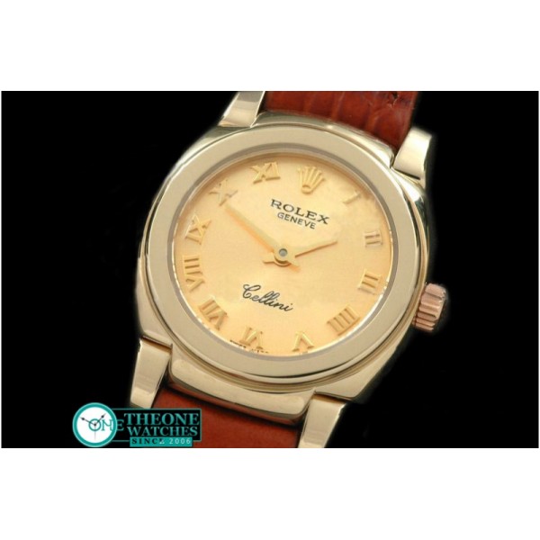 Rolex - Ladies Mini Cellini YG/LE Gold Roman Swiss Qtz