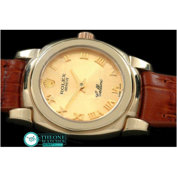 Rolex - Ladies Mini Cellini YG/LE Gold Roman Swiss Qtz