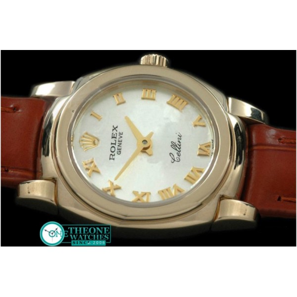 Rolex - Ladies Mini Cellini YG/LE Silver Roman Swiss Qtz