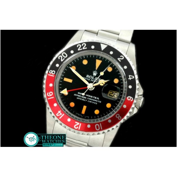 Rolex - V-GMT 1675 SS/OysF Black/Red A2836