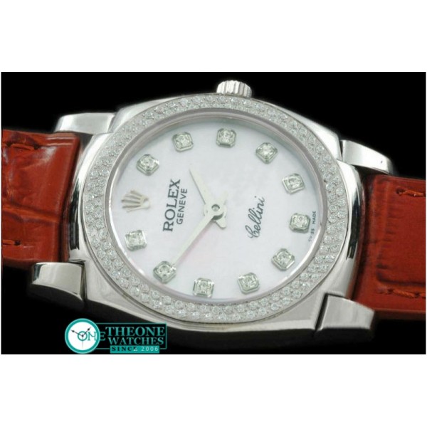 Rolex - Cellini SS/LE MOP White Diam Swiss Quartz