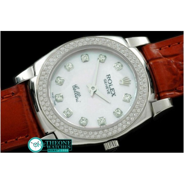 Rolex - Cellini SS/LE MOP White Diam Swiss Quartz