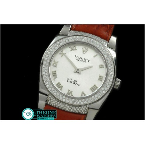 Rolex - Ladies Cellini SS/LE/Diam Silver Swiss Quartz