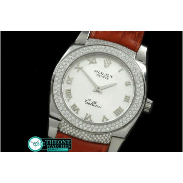 Rolex - Ladies Cellini SS/LE/Diam White Swiss Quartz