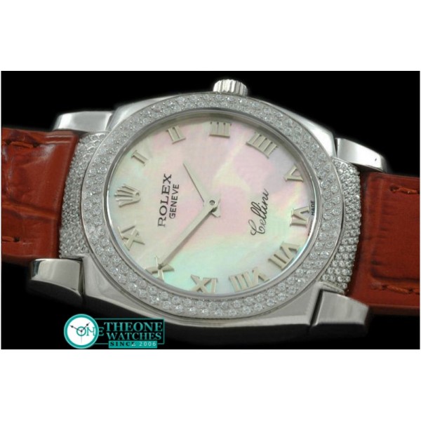 Rolex - Ladies Cellini SS/LE/Diam MOP Pink Swiss Quartz